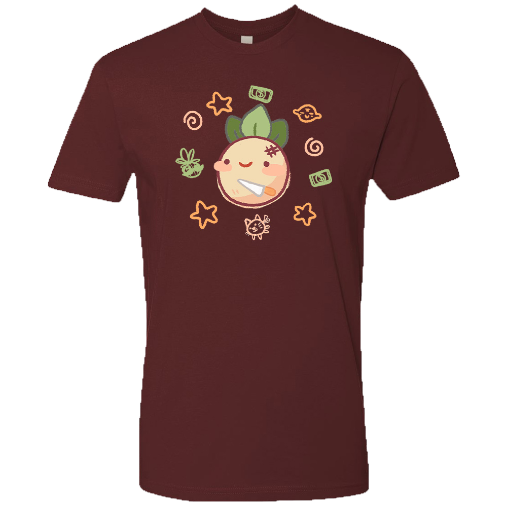 Turnip Boy Canvas Unisex T-Shirt Maroon